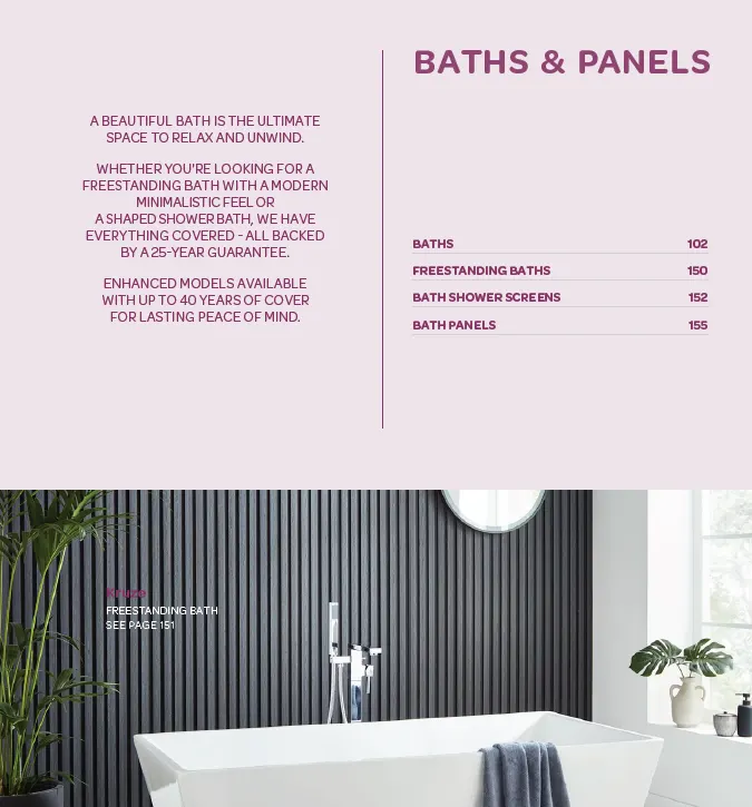 bath tubs and panels product catalogue
